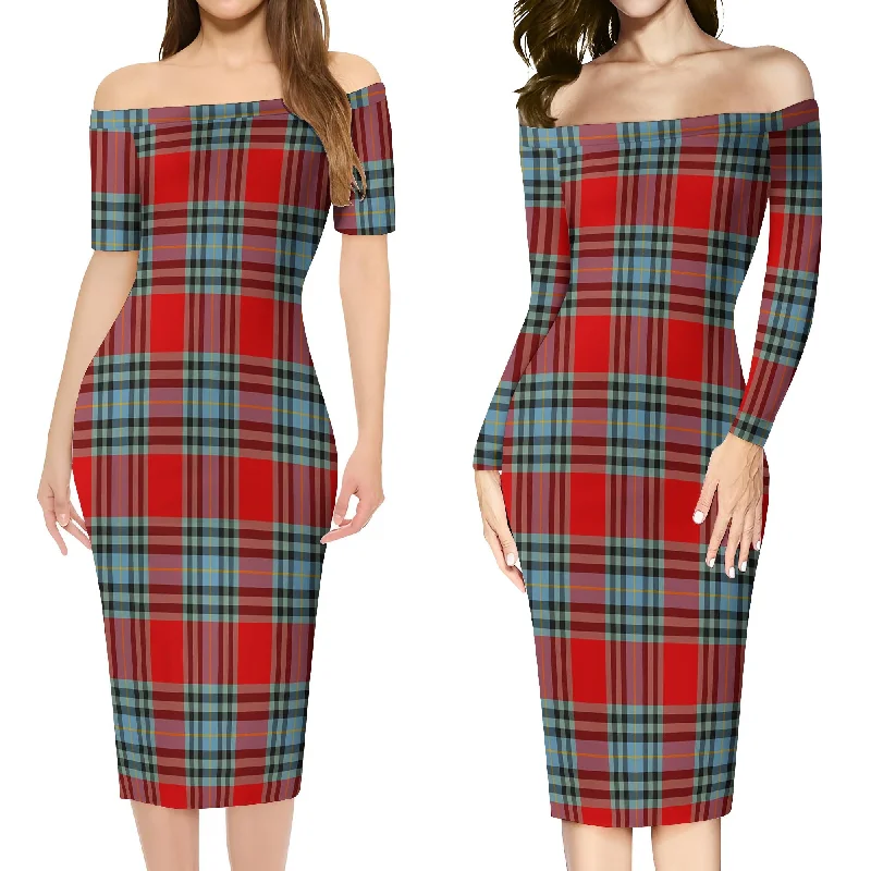 MacLeay (McLeay) Tartan Off Shoulder Lady Dress Summer unclassified dresses