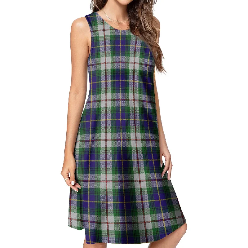 MacLeod Of Californian Tartan Womens Casual Dresses Bold pattern unclassified dresses