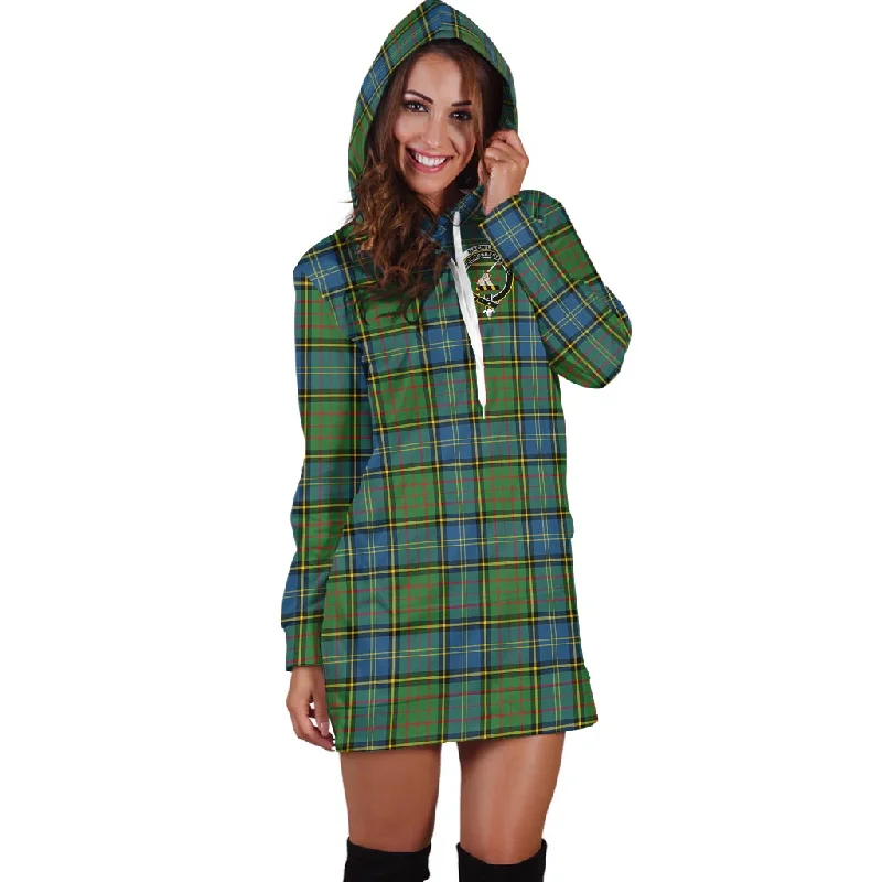 MacMillan Hunting Ancient Tartan Hoodie Dress with Family Crest Elegant unclassified dresses