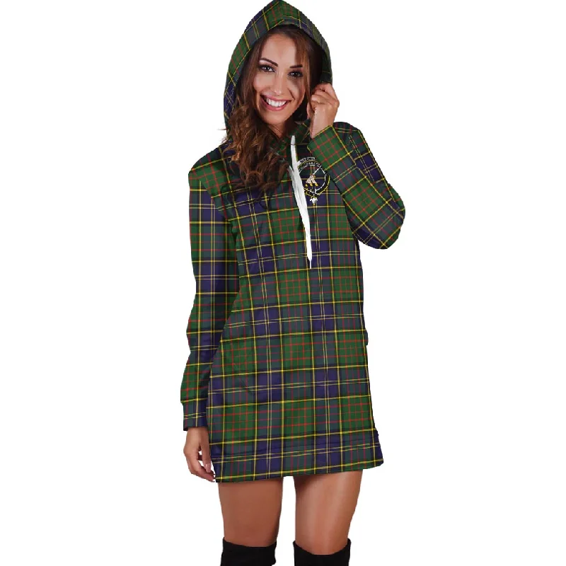 MacMillan Hunting Modern Tartan Hoodie Dress with Family Crest Breathable unclassified dresses