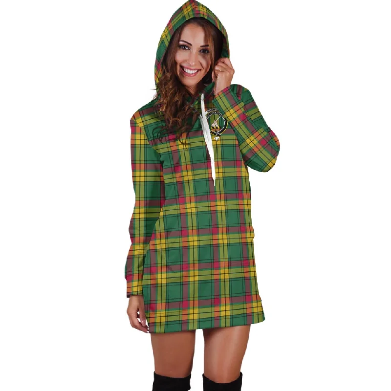 MacMillan Old Ancient Tartan Hoodie Dress with Family Crest Travel unclassified dresses