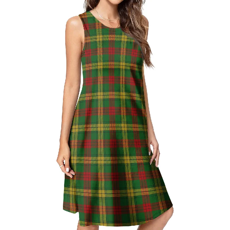 MacMillan Society of Glasgow Tartan Womens Casual Dresses Preppy unclassified dresses