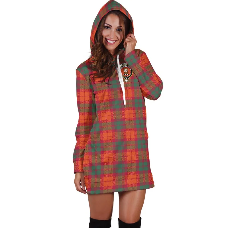 MacNab Ancient Tartan Hoodie Dress with Family Crest Tiered unclassified dresses