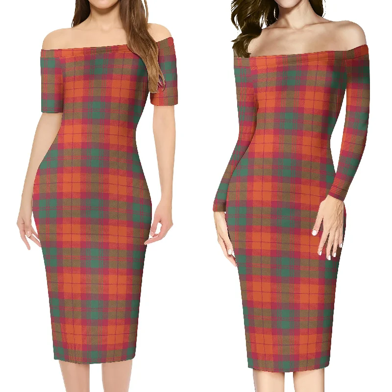 MacNab Ancient Tartan Off Shoulder Lady Dress Casual chic unclassified dresses