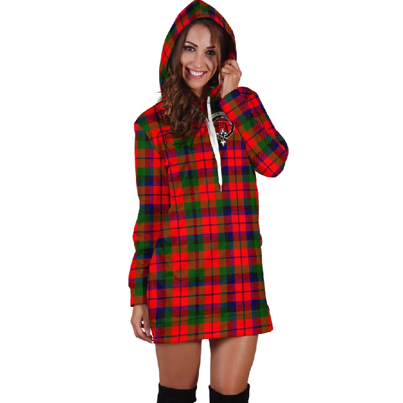 MacNaughton Modern Tartan Hoodie Dress with Family Crest Formal unclassified dresses