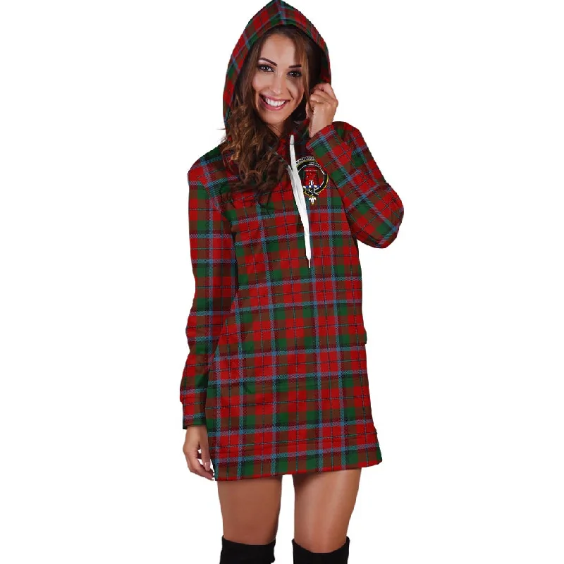 MacNaughton (McNaughton) Tartan Hoodie Dress with Family Crest Date night unclassified dresses