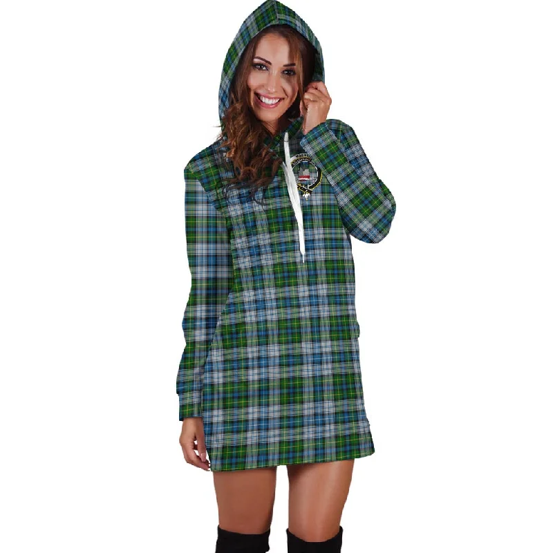 MacNeil (McNeil) Tartan Hoodie Dress with Family Crest Trendy unclassified dresses