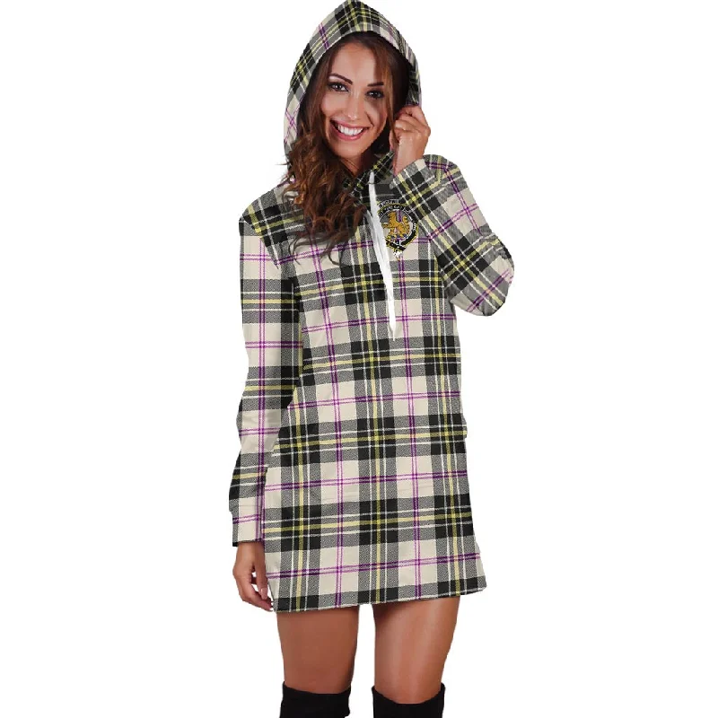 MacPherson Dress Ancient Tartan Hoodie Dress with Family Crest Summer unclassified dresses