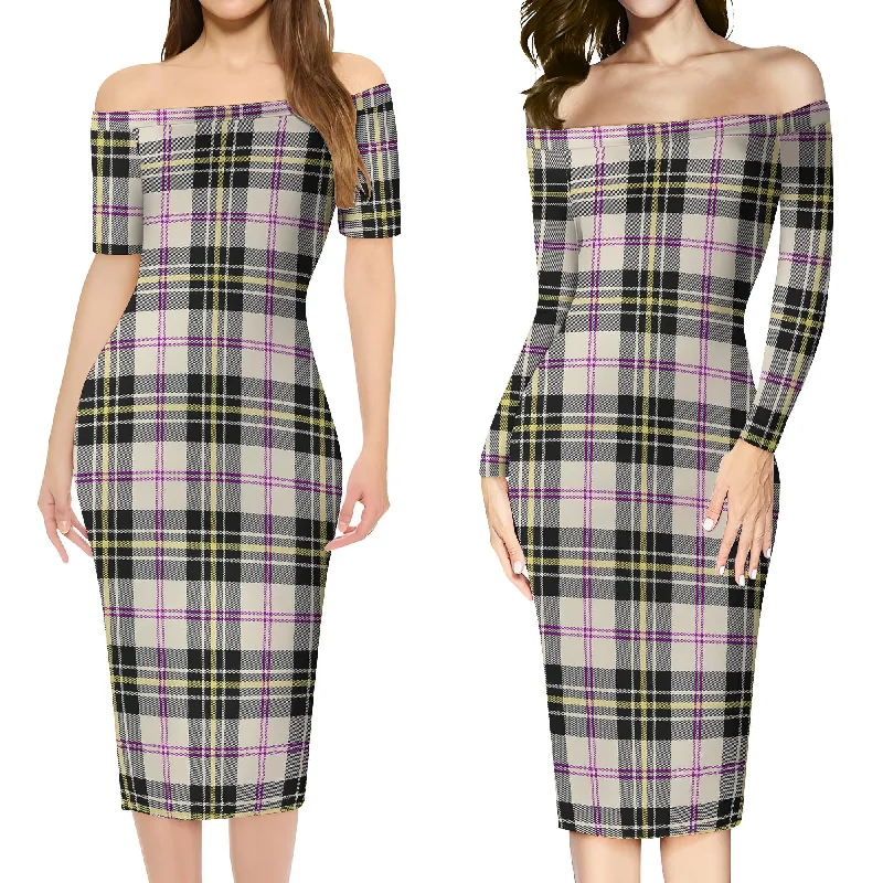 MacPherson Dress Ancient Tartan Off Shoulder Lady Dress Engagement unclassified dresses