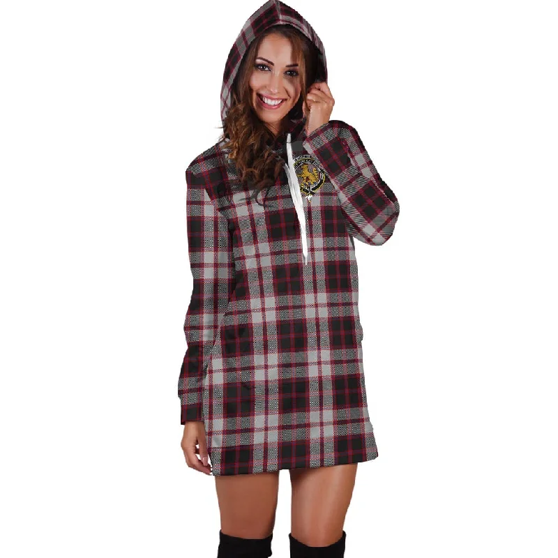 MacPherson (McPherson) Tartan Hoodie Dress with Family Crest Long unclassified dresses