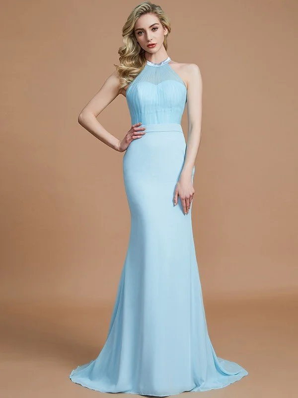 Mermaid Gorgeous Sleeveless Scoop Chiffon Bridesmaid Dresses Unique unclassified dresses