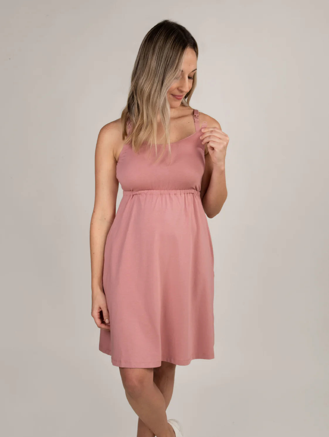 Nursing Sleep Dress in Rose Clay Street style unclassified dresses