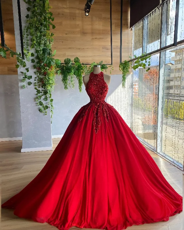 Red A Line Prom Dress, Ball Gown Evening Dress Comfortable unclassified dresses