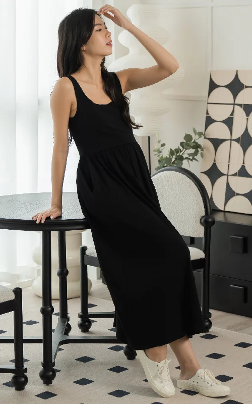 Rosalie Nursing Dress in Black Minimalist unclassified dresses