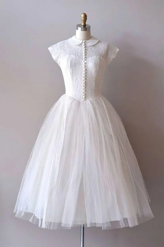 Vintage White Homecoming Dress Knitted unclassified dresses