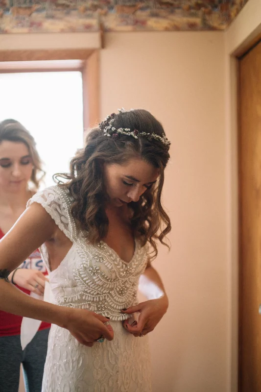 Anna Campbell Coco Ebony Fitted Lace Lace Bridesmaid Dress