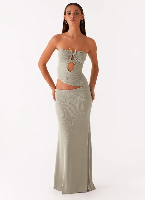 Wild Roses Maxi Dress - Sage Maxi Skirt Glam