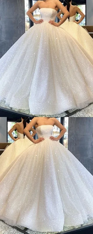 custom drsses Strapless Bodice Corset Sequin Ball Gown prom dresses Bling Bling S7641 Plus Size Sequin