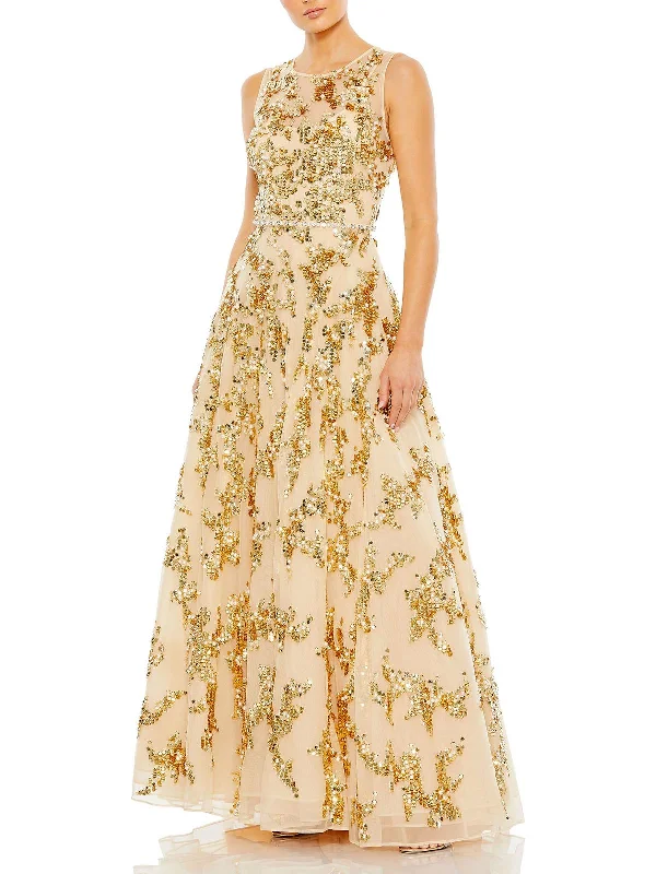 Womens Embellished Sequin Evening Dress Party Sequin Dress